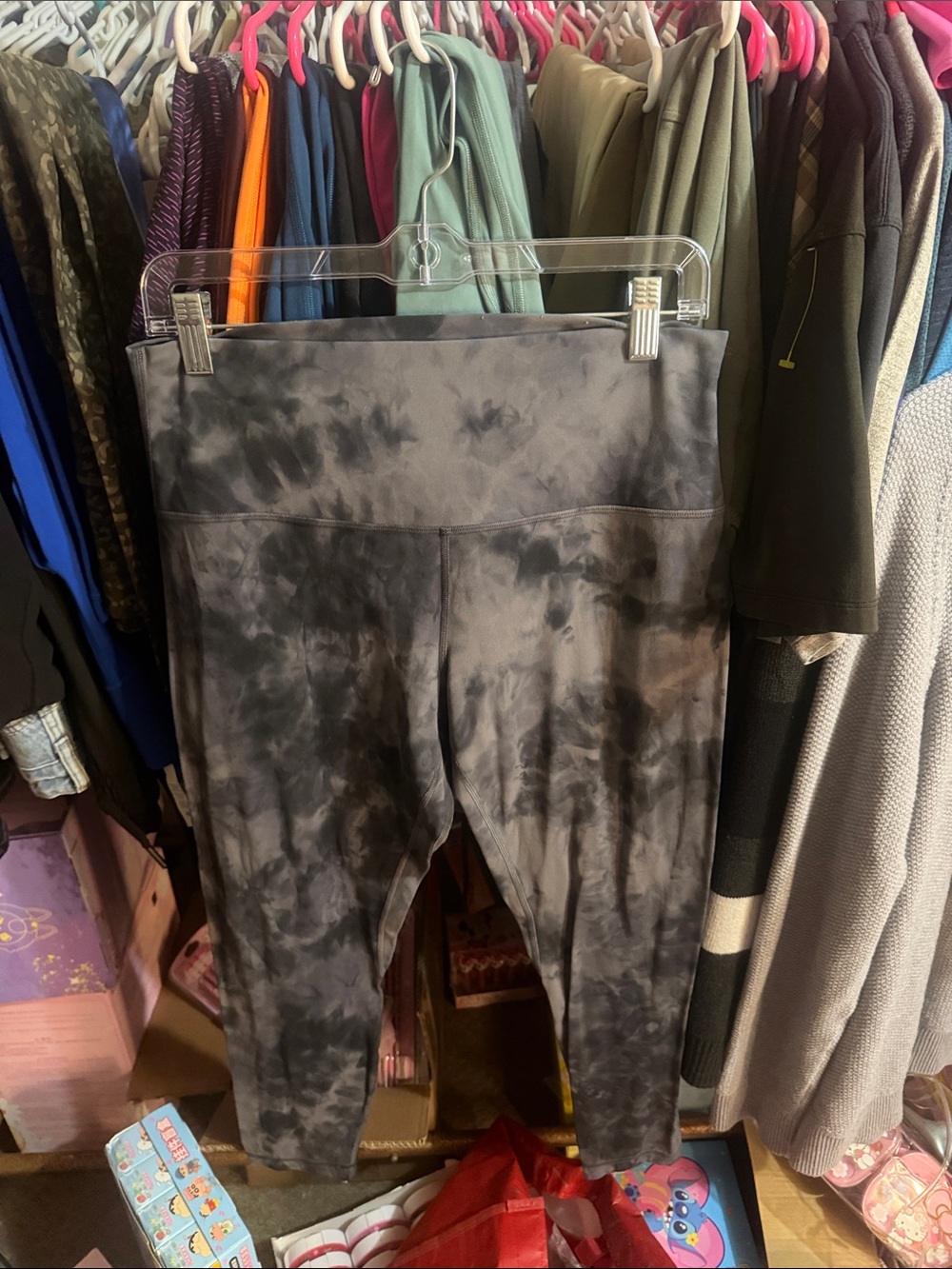 lululemon athletica Tie-Dye Black Gray High-Rise Leggings